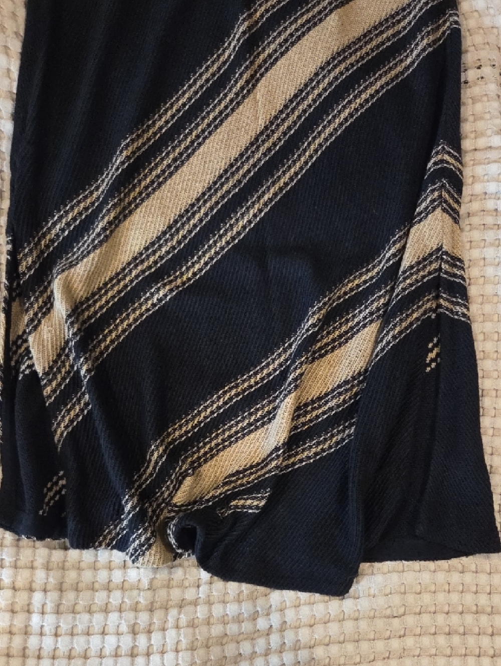 Ralph Lauren Black Linen Maxi Skirt Beach Cover L - Picture 4 of 7